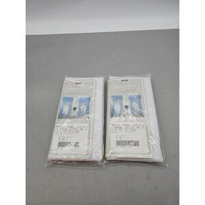 Sears Vintage Spindrift Window Panel Curtain Panel W40 X L63"  Winter White X2